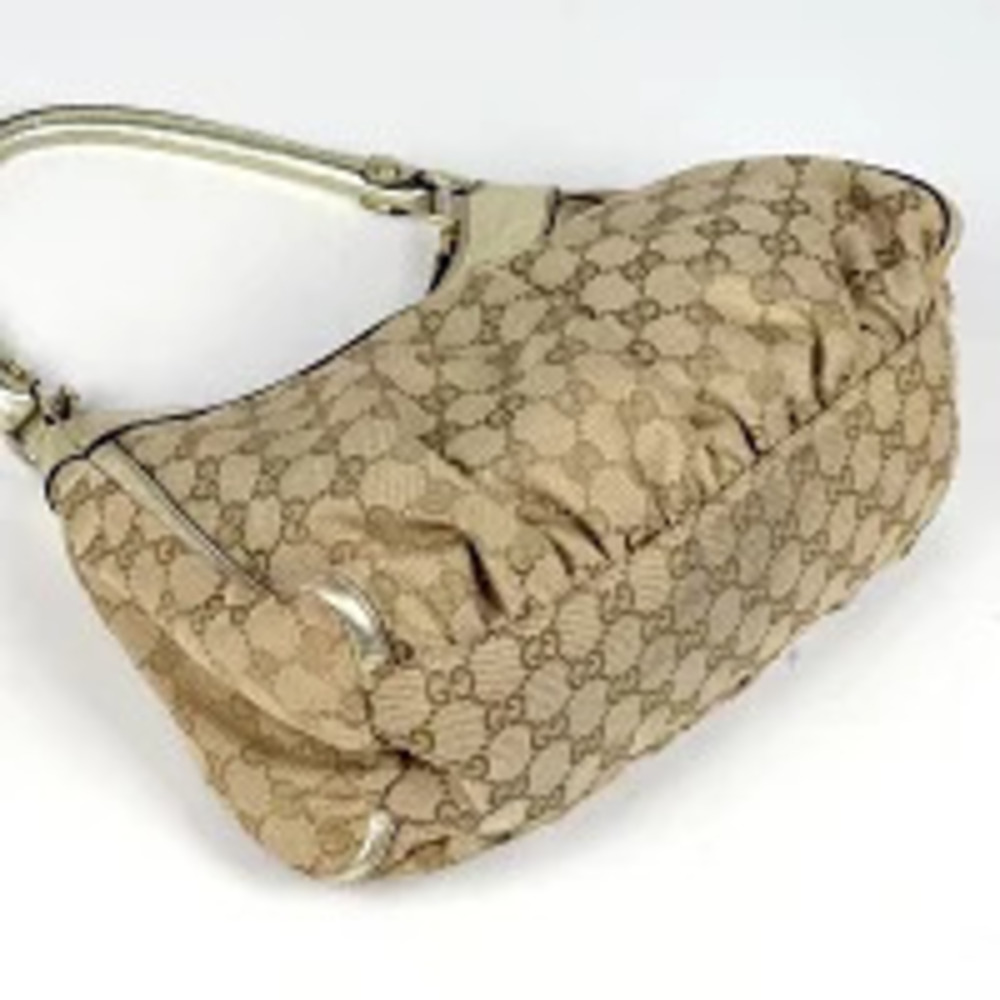 Gucci shoulder beige Aby handbag GG gold bag canvas